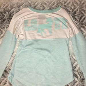 Miss Chievous Teal and White Long-sleved Tee